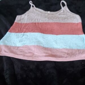 Striped Tank Top in Pink, Blue, and Red